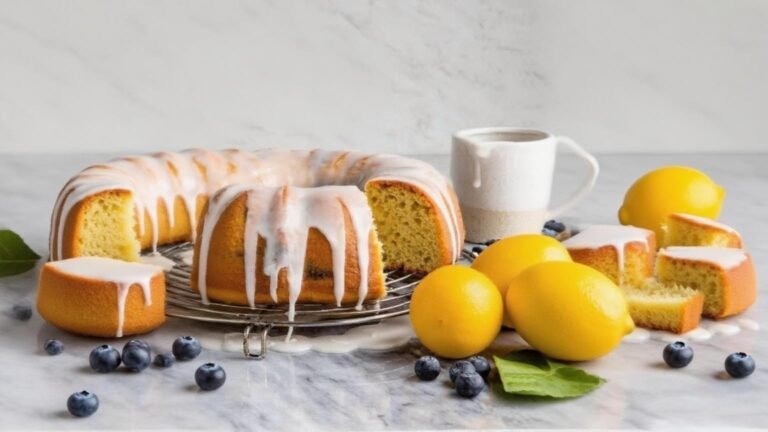 lemon blueberry cake with cake mix and pudding