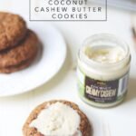 These chewy, gooey, nutty and irresistible coconut cashew butter cookies will melt in your mouth.
