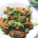 Chicken-less Tenders with Pesto Dipping Sauce