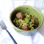 This healthy vegetarian twist on spaghetti and meatballs is not only delicious but super simple to make and ready in under a half an hour.