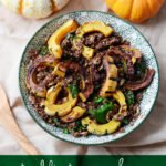 This hearty and satisfying Pesto Delicata Squash Quinoa Bowl is like eating a big ‘ol bowl of fall.