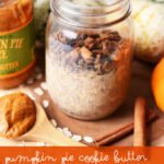 Pumpkin Pie Cookie Butter Overnight Oats bring the cozy flavors of fall to your breakfast in a simple, satisfying way. With the familiar notes of pumpkin pie and cookie butter, this overnight oats combination is designed to deliver the autumn-inspired start you’ve been craving.