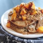 Granola-Stuffed Peach Pancakes