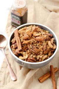 There’s nothing better than homemade granola. This simple Cinnamon Spice Granola recipe makes the perfect breakfast treat.
